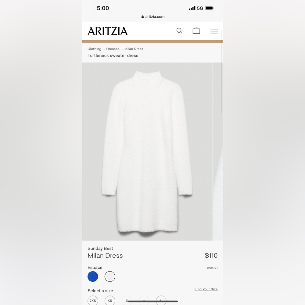 Aritzia white dress